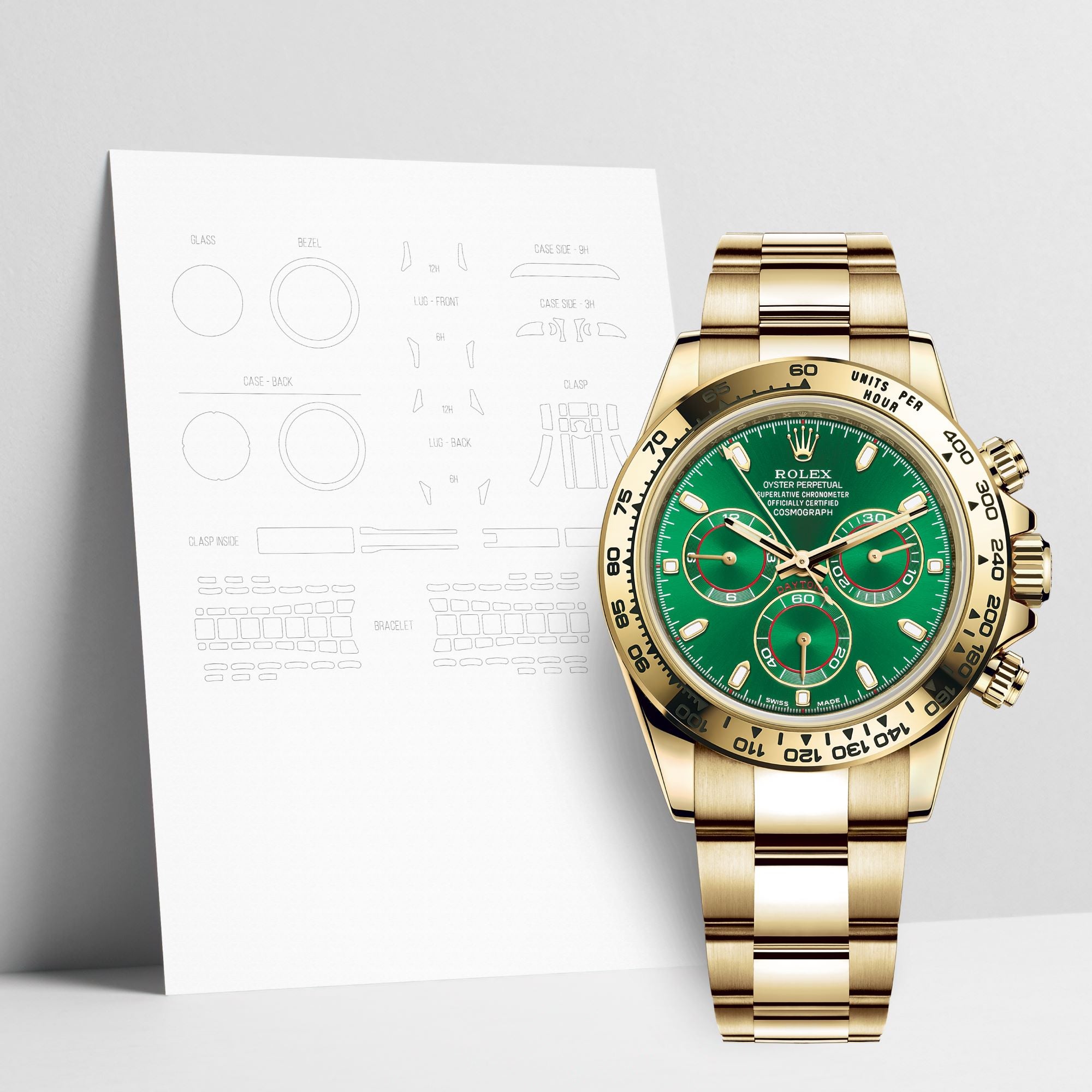 WATCHSHELL ROLEX DAYTONA 116508 40MM OYSTER PROTECTIVE FILM
