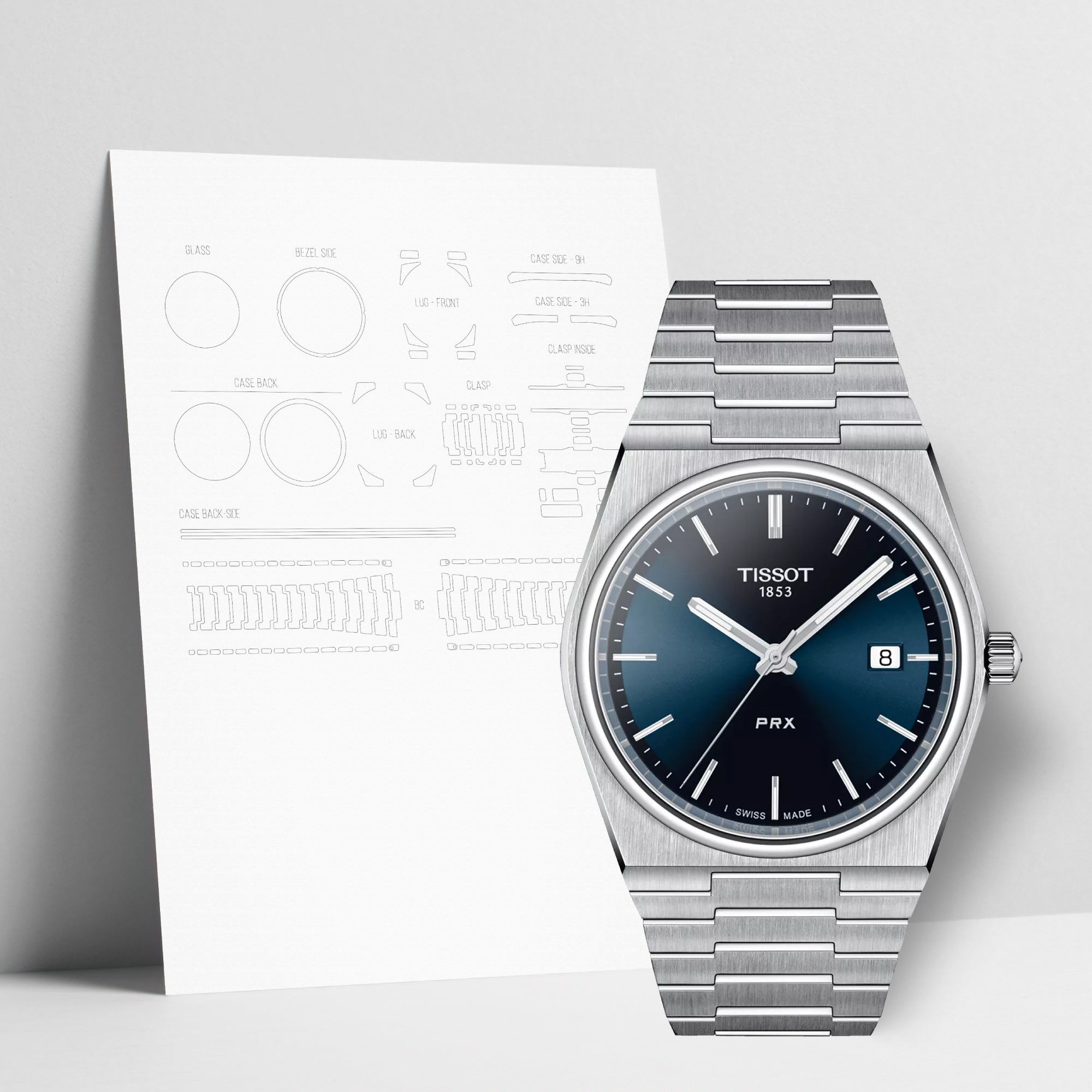 WATCHSHELL TISSOT PRX T137.410.11.041.00 40MM PROTECTIVE FILM