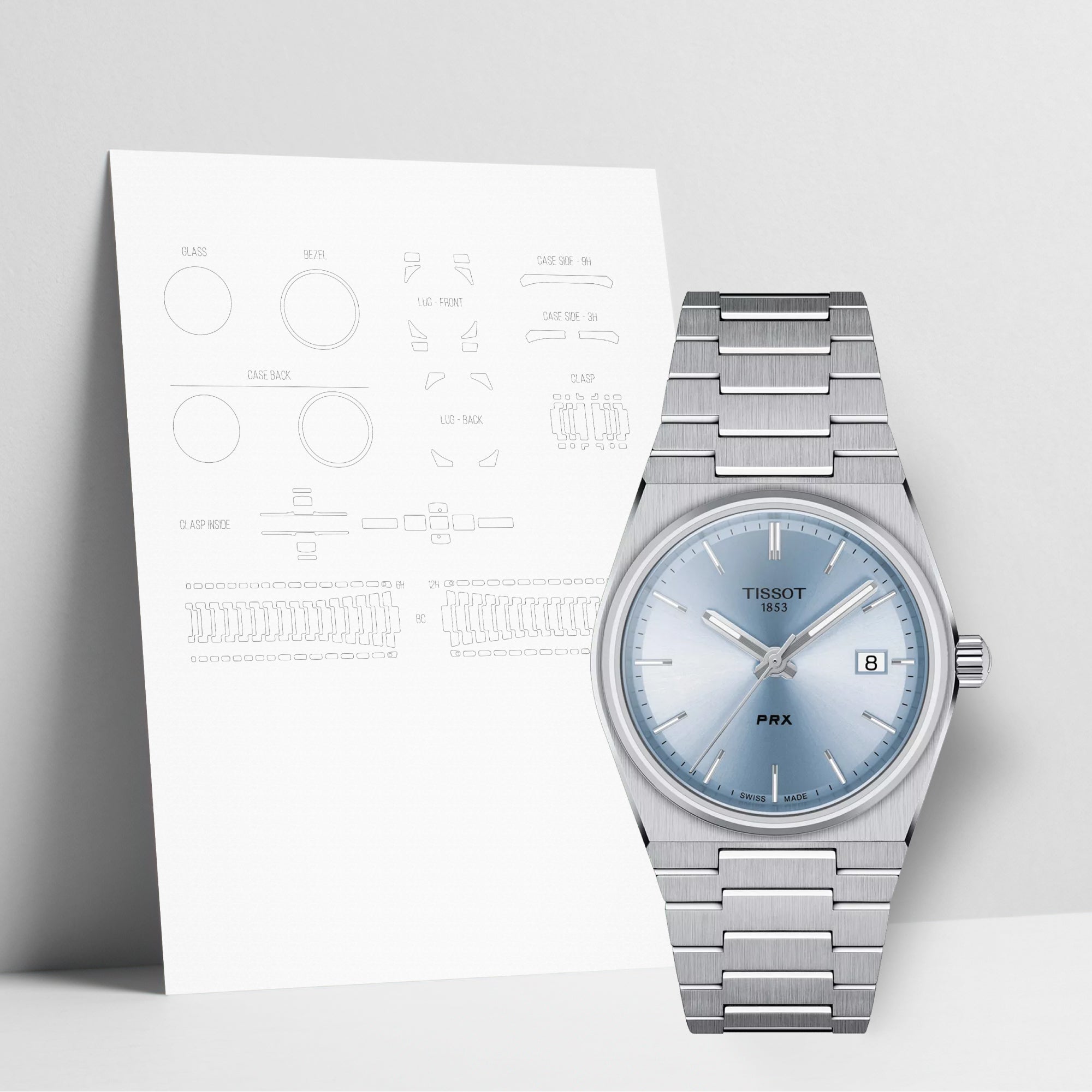 WATCHSHELL TISSOT PRX T137.210.11.351.00 35MM PROTECTIVE FILM