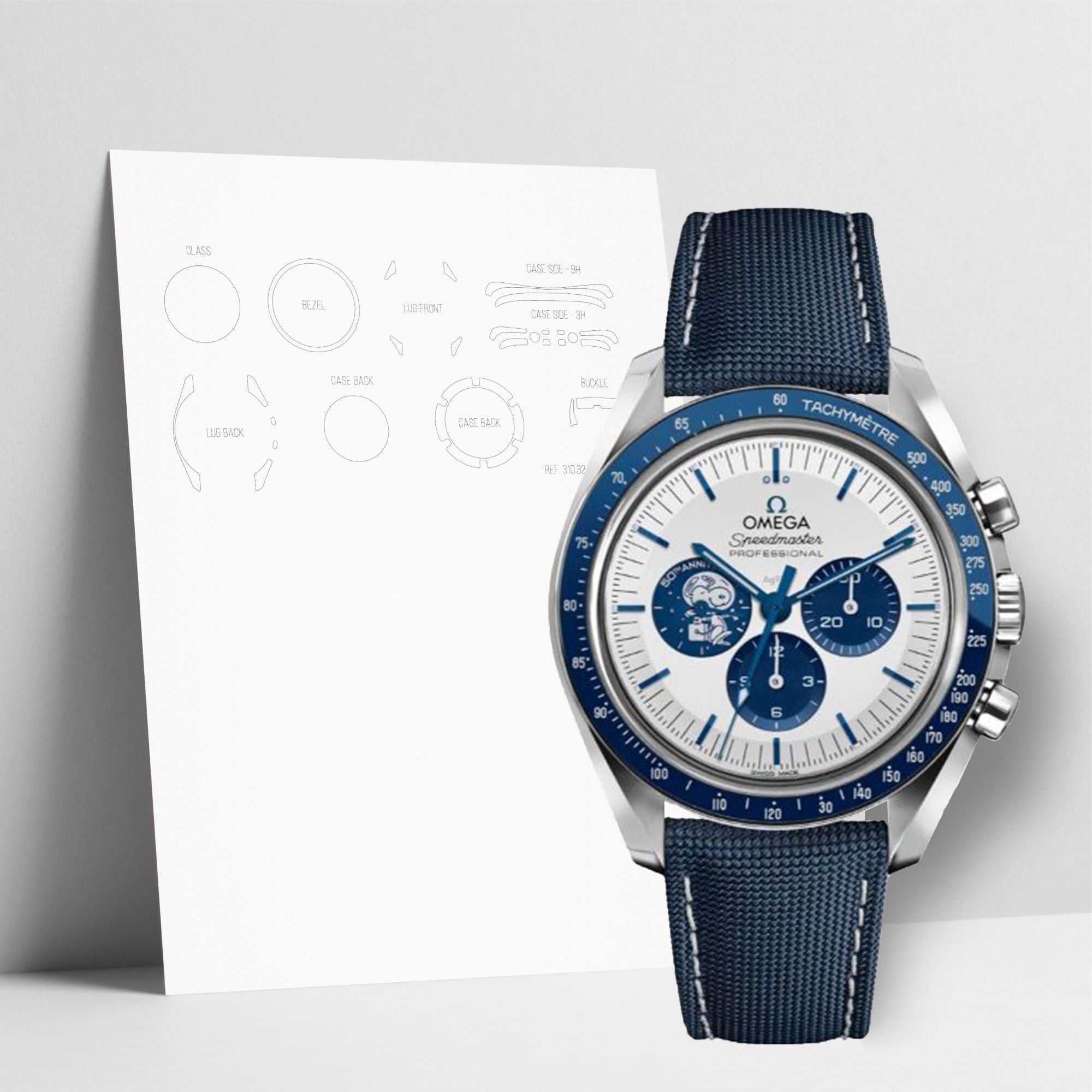 WATCHSHELL OMEGA MOONWATCH 310.32.42.50.02.001 42MM PROTECTIVE FILM