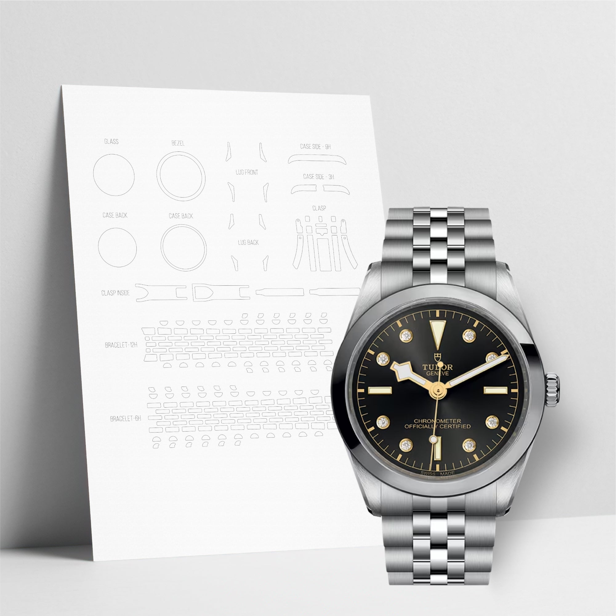 WATCHSHELL TUDOR M79640 BLACK BAY 36MM PROTECTIVE FILM