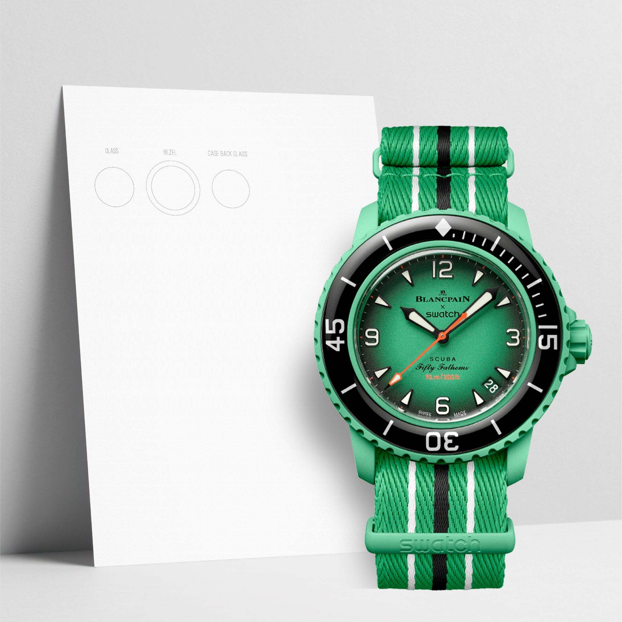 WATCHSHELL SWATCH SCUBA FIFTY FATHOMS SO35I100 42MM PROTECTIVE FILM