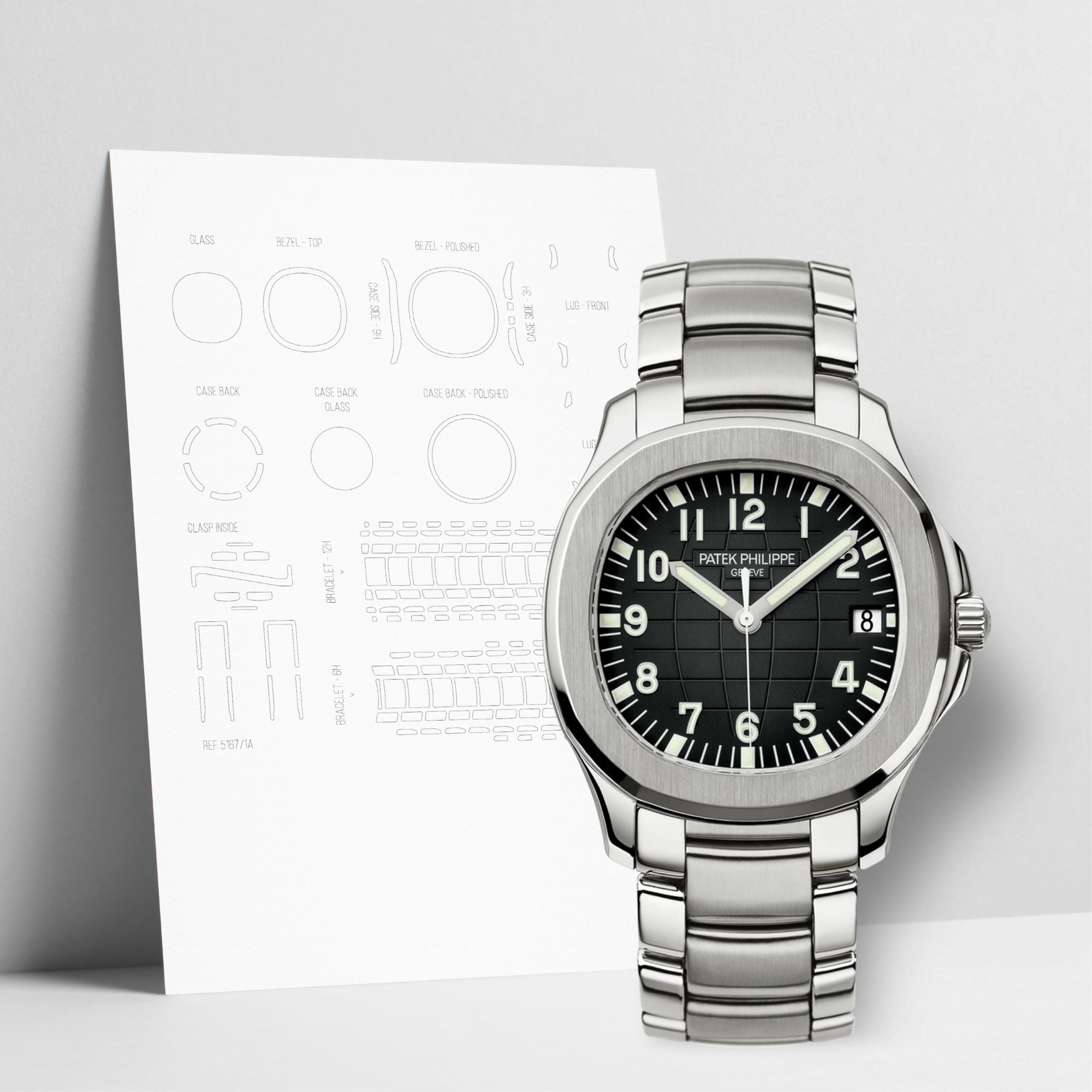 WATCHSHELL PATEK PHILIPPE AQUANAUT 5167/1A 40.8MM PROTECTIVE FILM