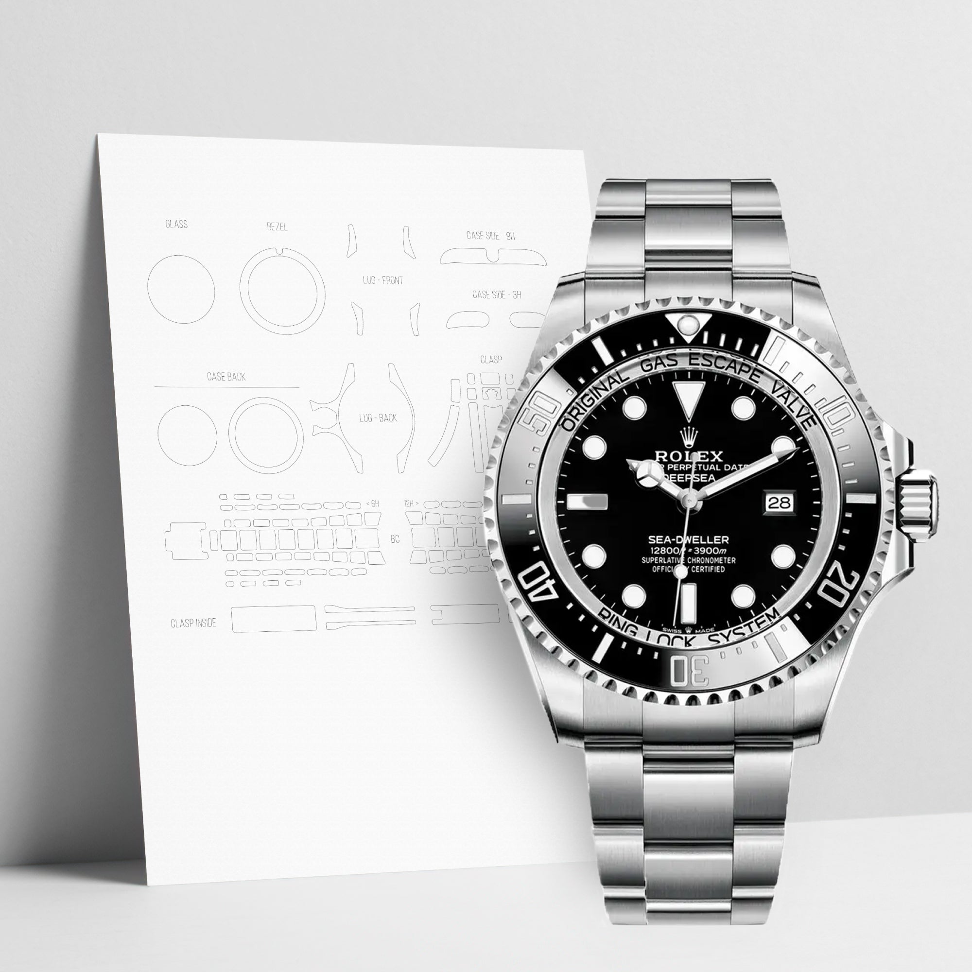 WATCHSHELL ROLEX DEEPSEA 126660 44MM OYSTER PROTECTIVE FILM
