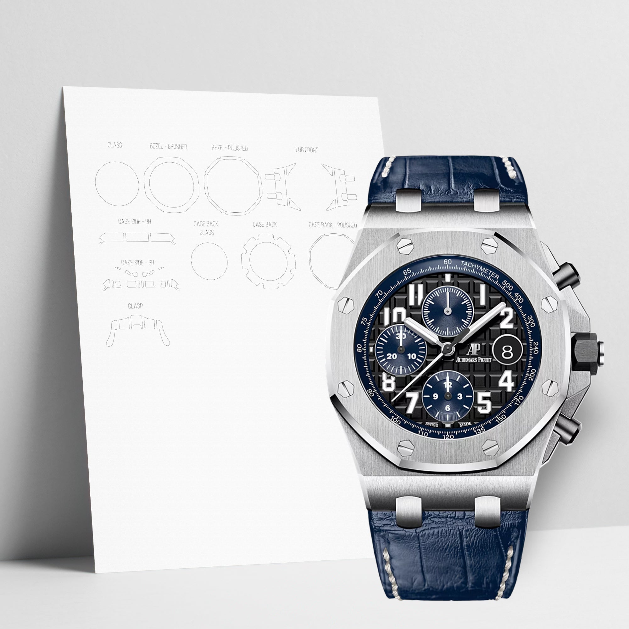 WATCHSHELL AUDEMARS PIGUET ROYAL OAK OFFSHORE 26470ST.OO.A028CR.01 42MM PROTECTIVE FILM