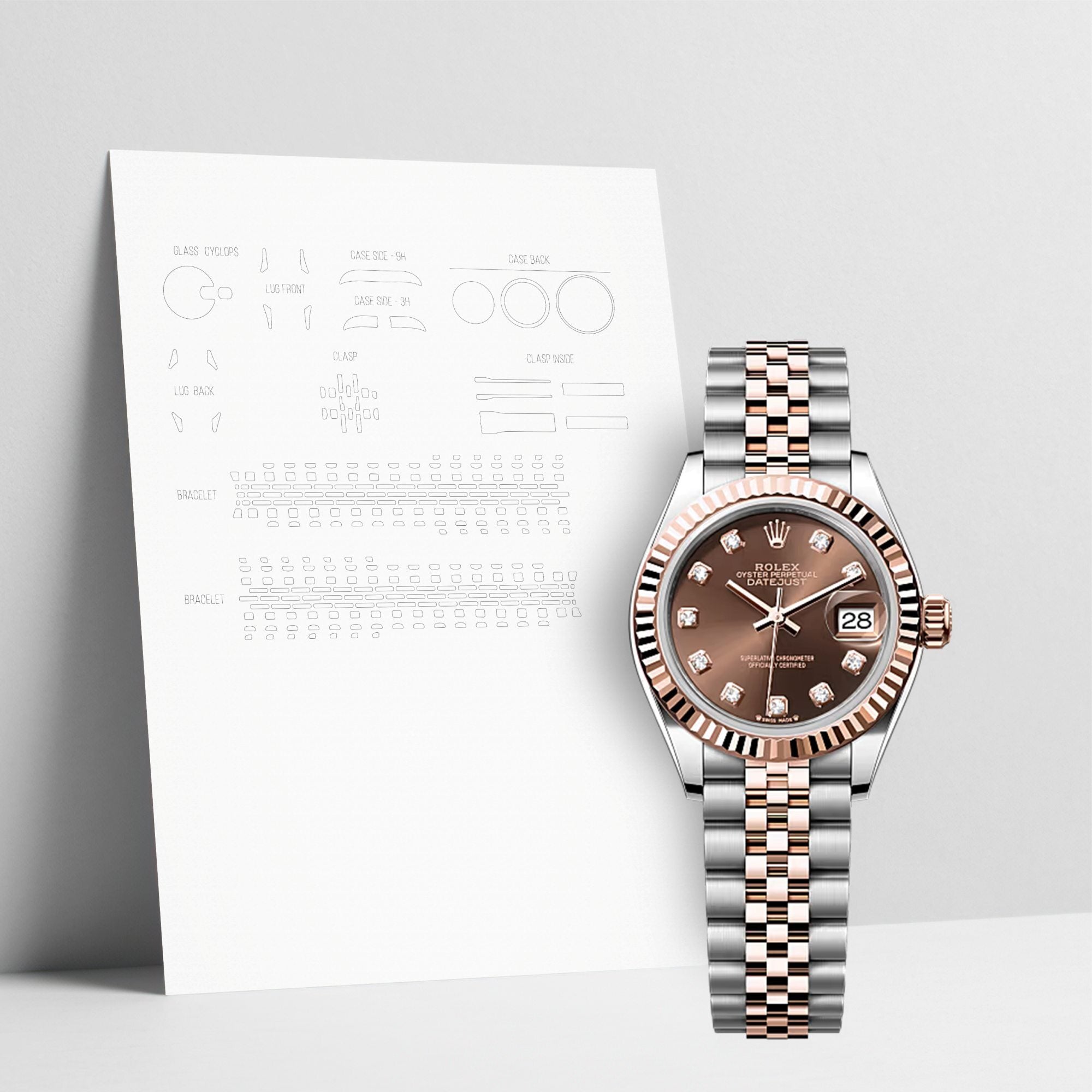 WATCHSHELL ROLEX DATEJUST 279171 28MM JUBILEE PROTECTIVE FILM