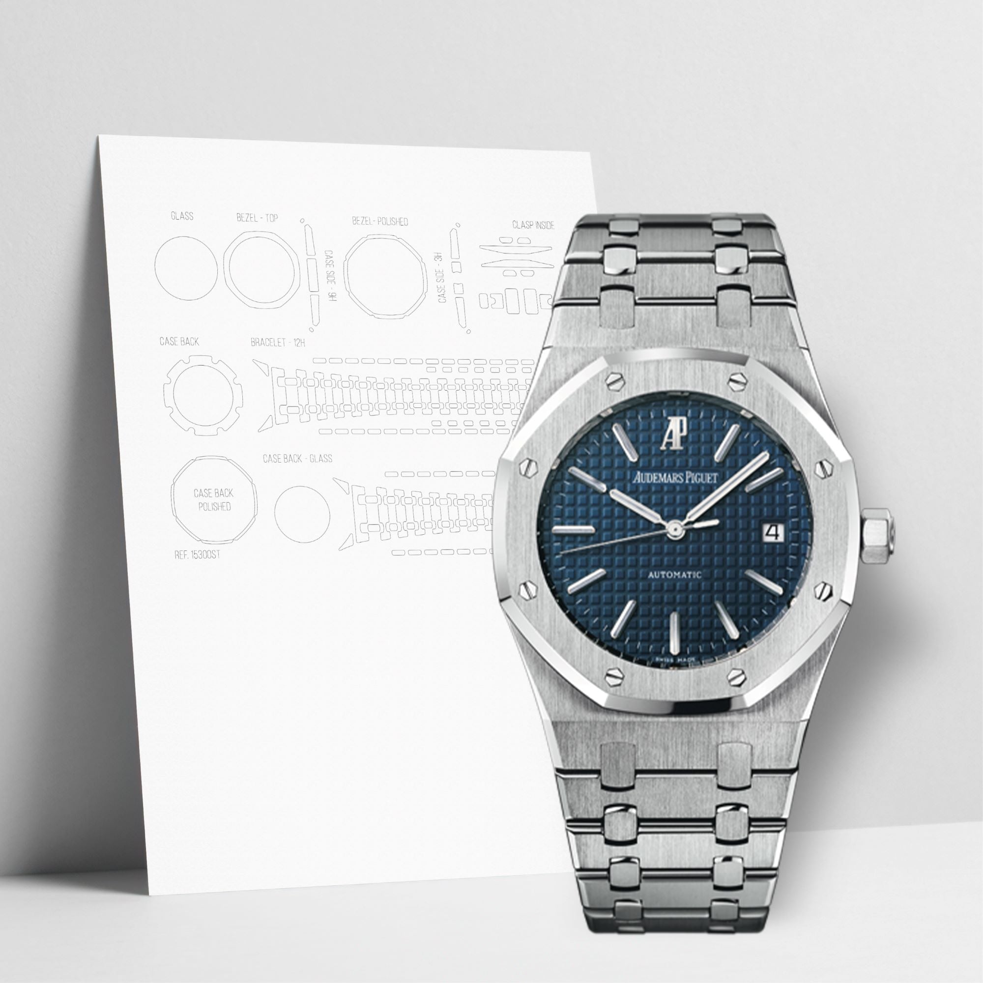 WATCHSHELL AUDEMARS PIGUET ROYAL OAK 15400ST.OO.1220ST.04 41MM PROTECTIVE FILM