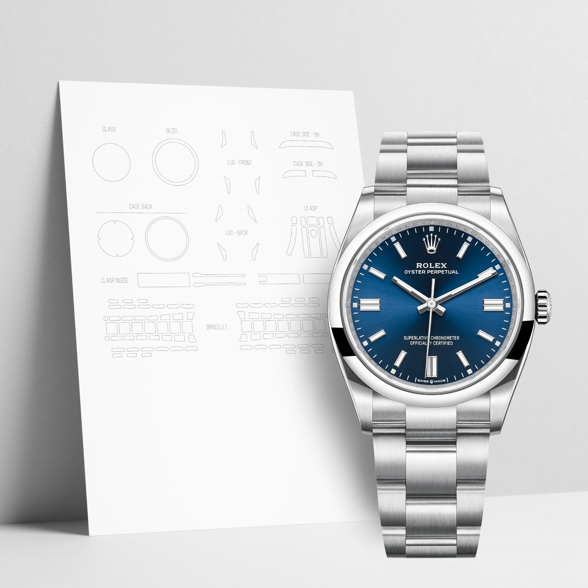 WATCHSHELL ROLEX OYSTER-PERPETUAL 126000 36MM OYSTER PROTECTIVE FILM