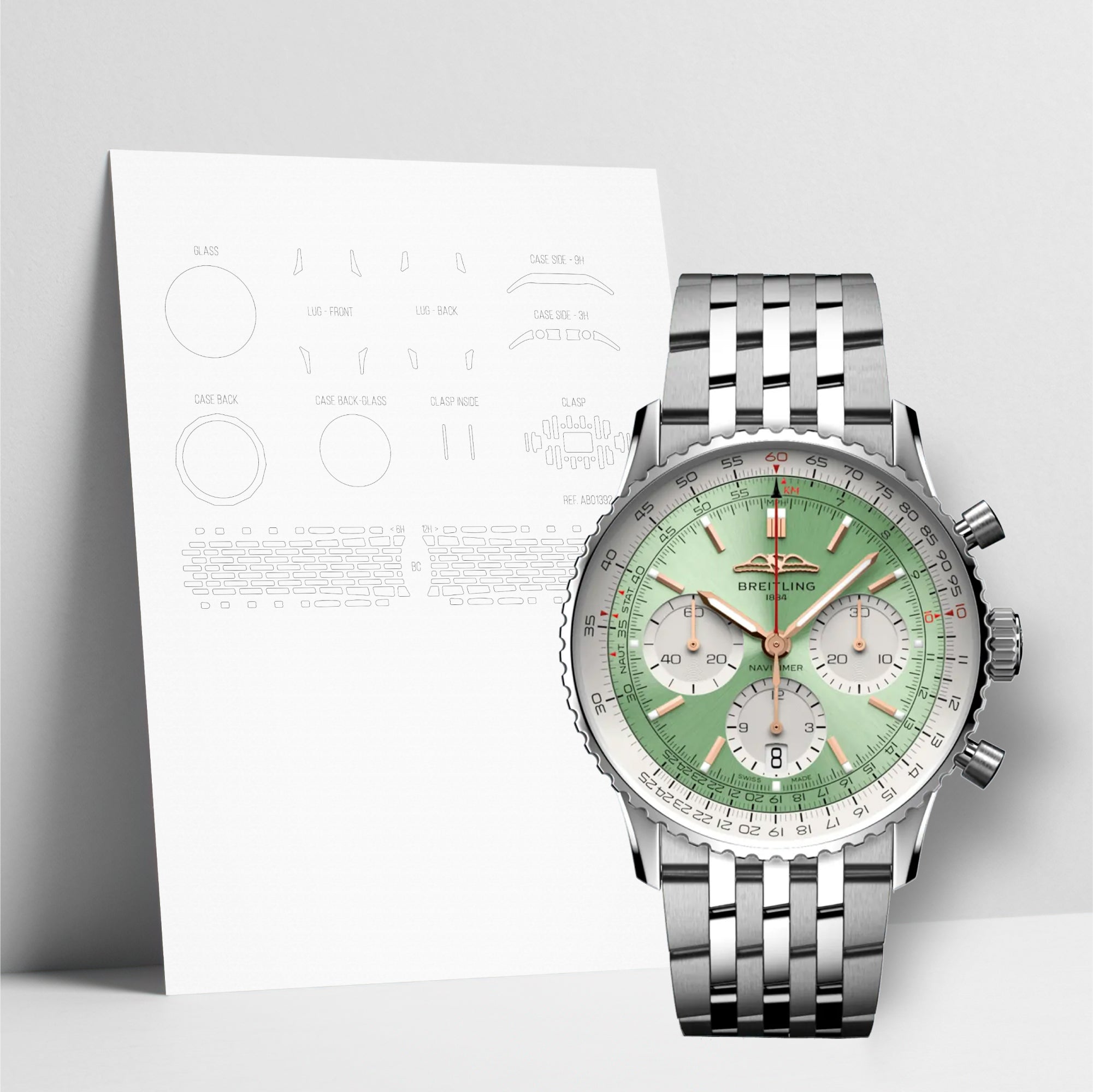 WATCHSHELL BREITLING NAVITIMER AB0139211L1A1 41MM PROTECTIVE FILM