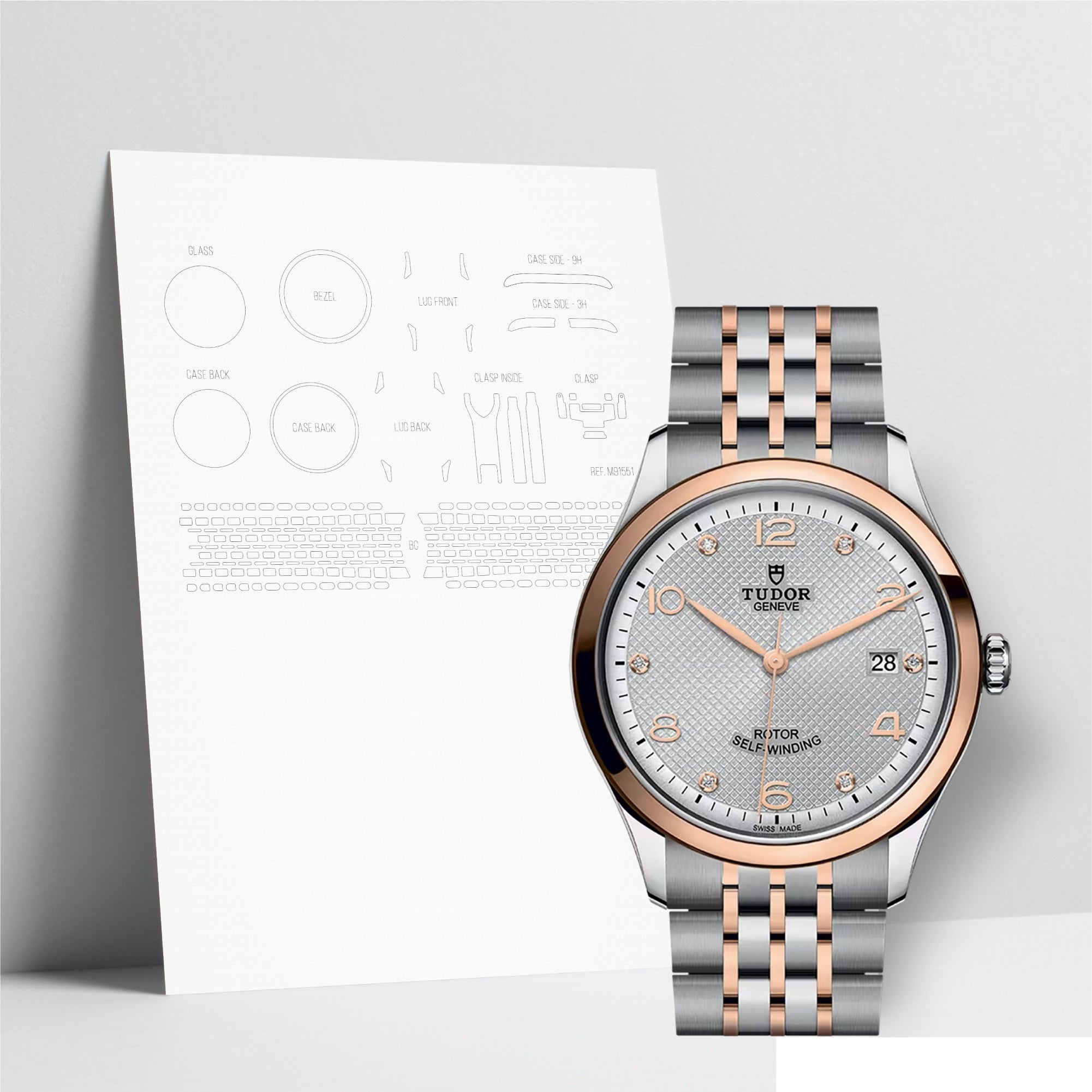 WATCHSHELL TUDOR 1926 M91551 39MM PROTECTIVE FILM