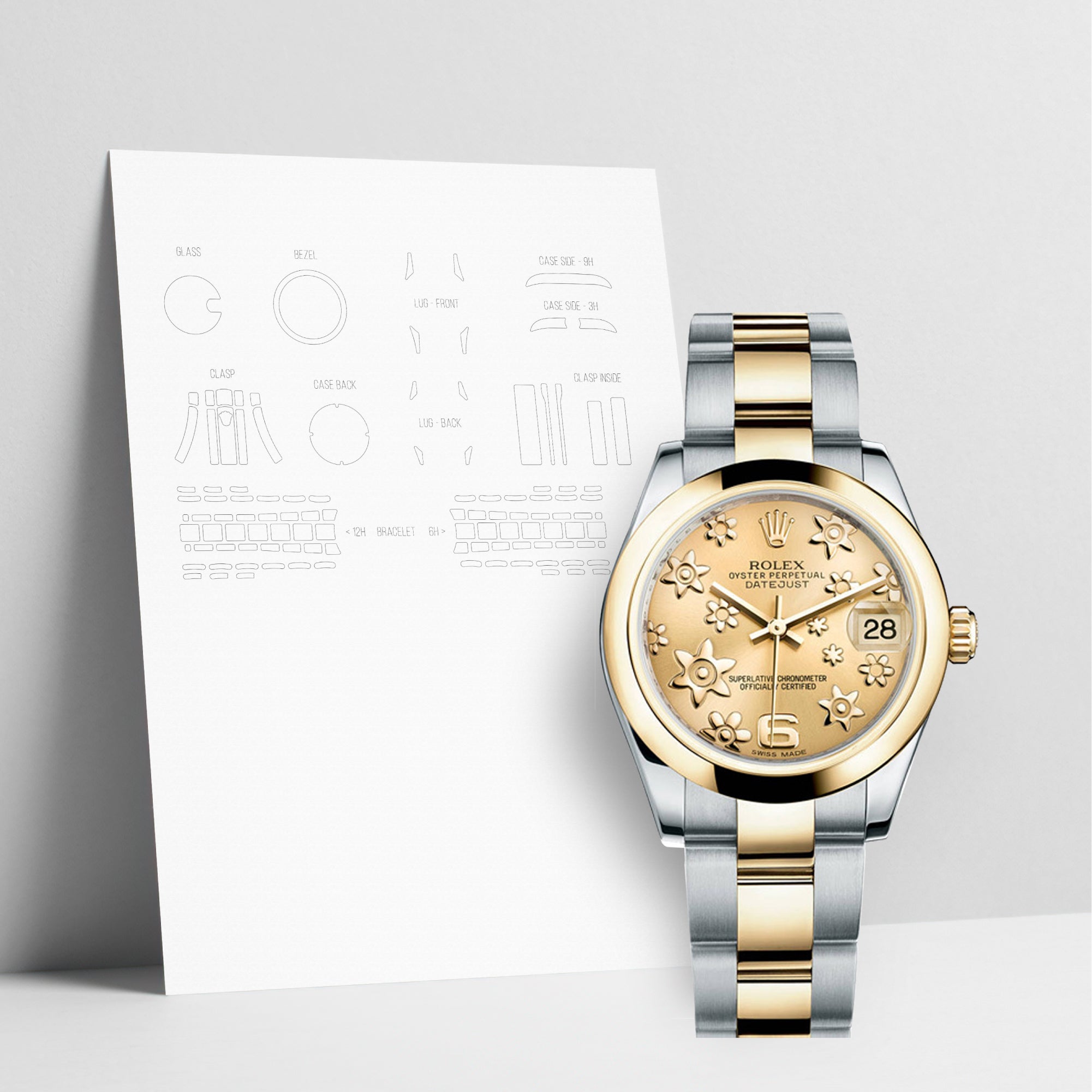 WATCHSHELL ROLEX DATEJUST 178243 31MM OYSTER PROTECTIVE FILM