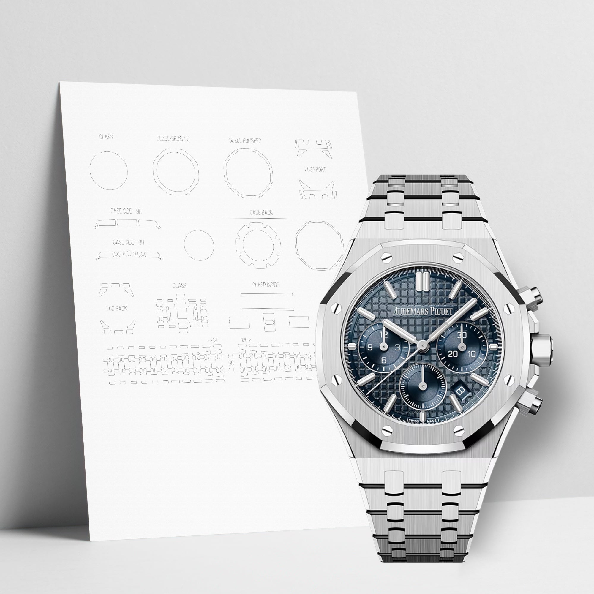 WATCHSHELL AUDEMARS PIGUET ROYAL OAK 26715ST.OO.1356ST.01 38MM PROTECTIVE FILM