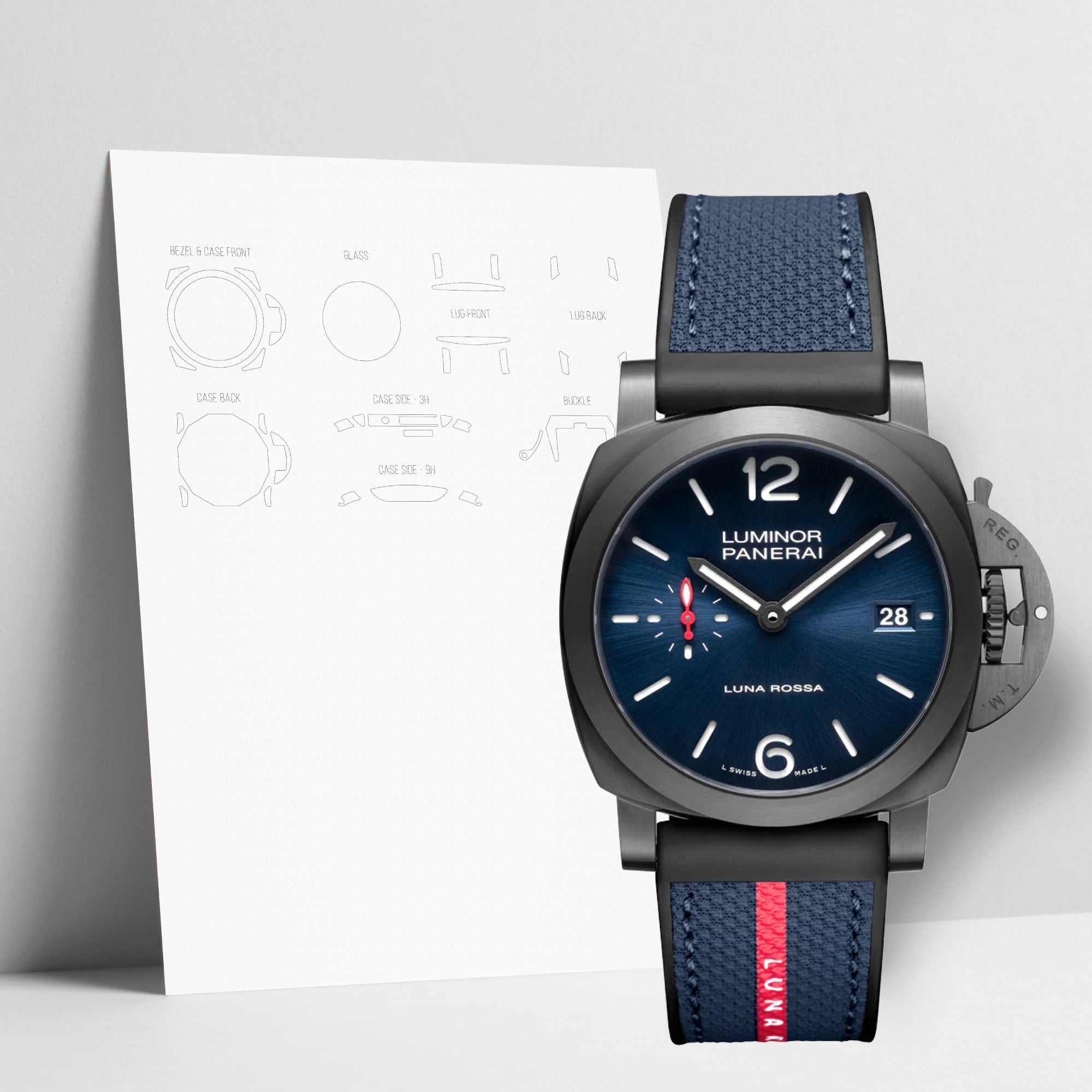 WATCHSHELL PANERAI LUMINOR PAM08 40MM PROTECTIVE FILM