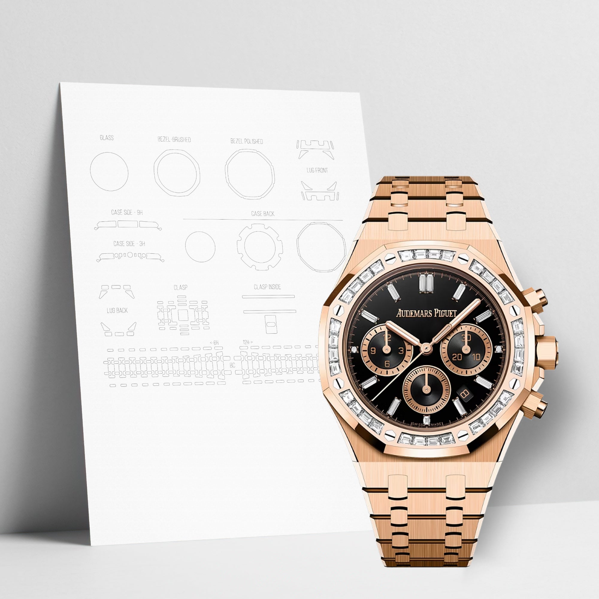 WATCHSHELL AUDEMARS PIGUET ROYAL OAK 26715OR.ZZ.1356OR.02 38MM PROTECTIVE FILM