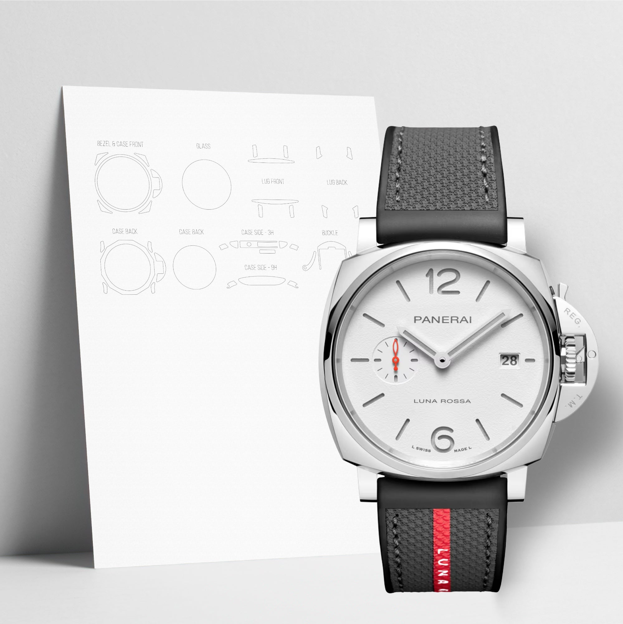WATCHSHELL PANERAI LUMINOR PAM-01381 42MM PROTECTIVE FILM