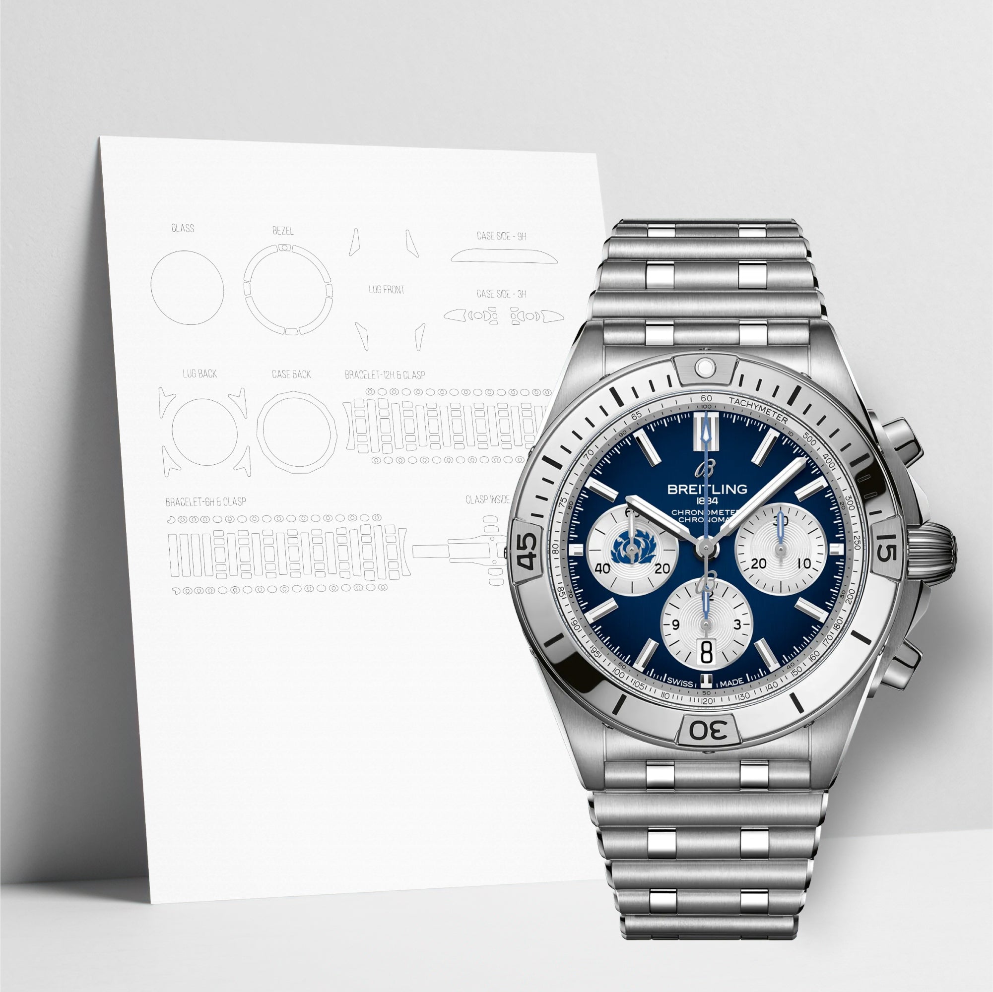 WATCHSHELL BREITLING CHRONOMAT AB0134A51C1A1 42MM PROTECTIVE FILM