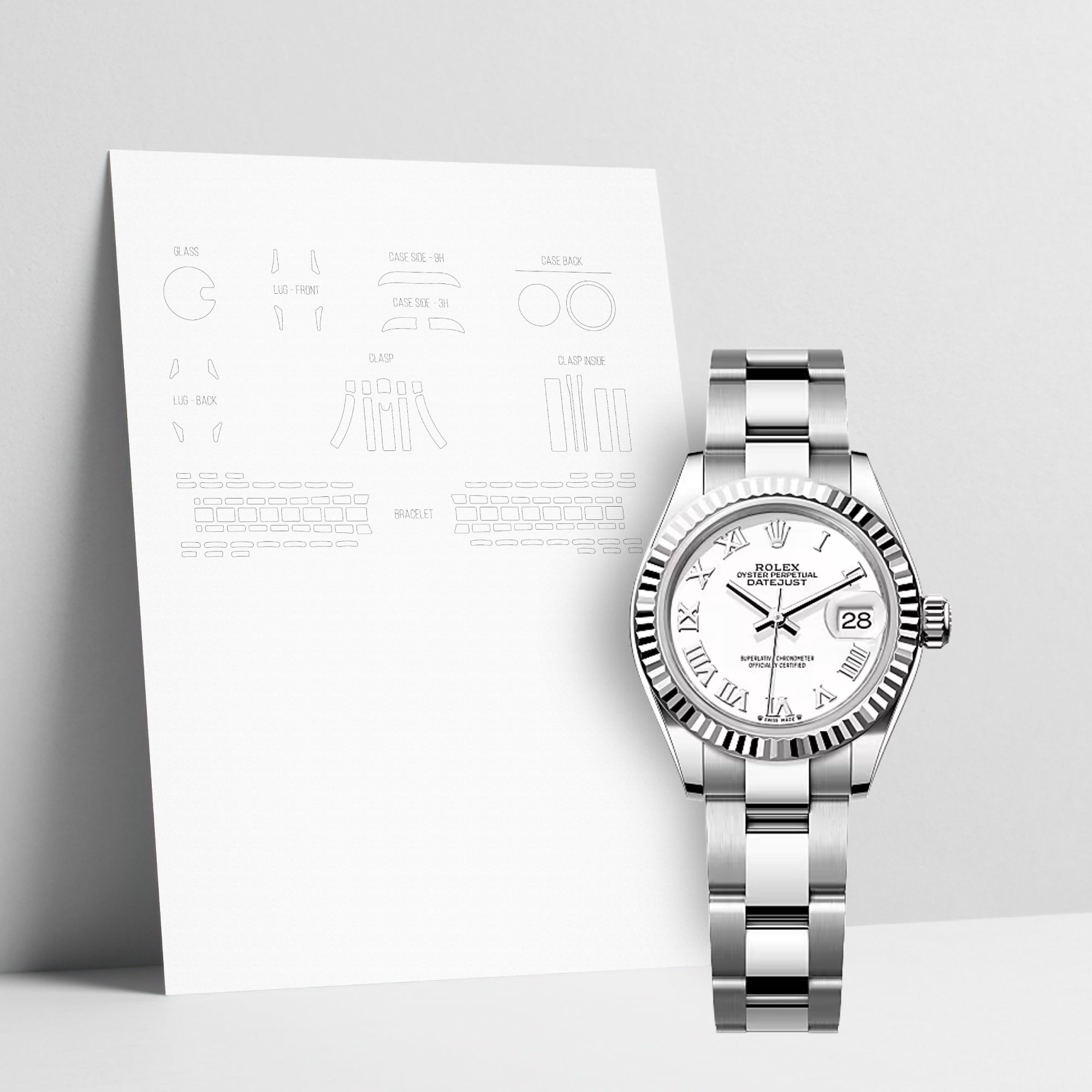WATCHSHELL ROLEX DATEJUST 279174 28MM OYSTER PROTECTIVE FILM