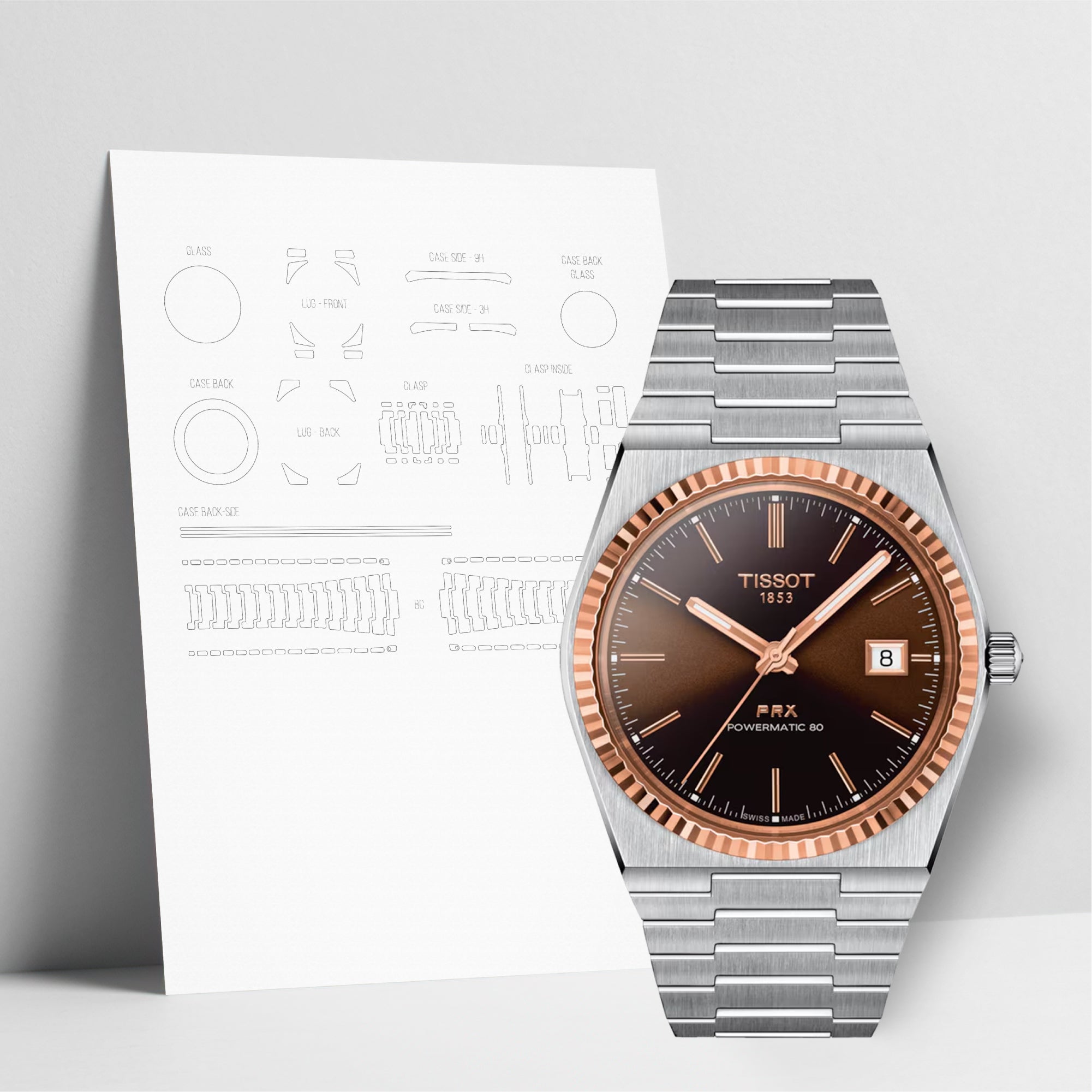 WATCHSHELL TISSOT PRX T931.407.41.291.00 40MM PROTECTIVE FILM