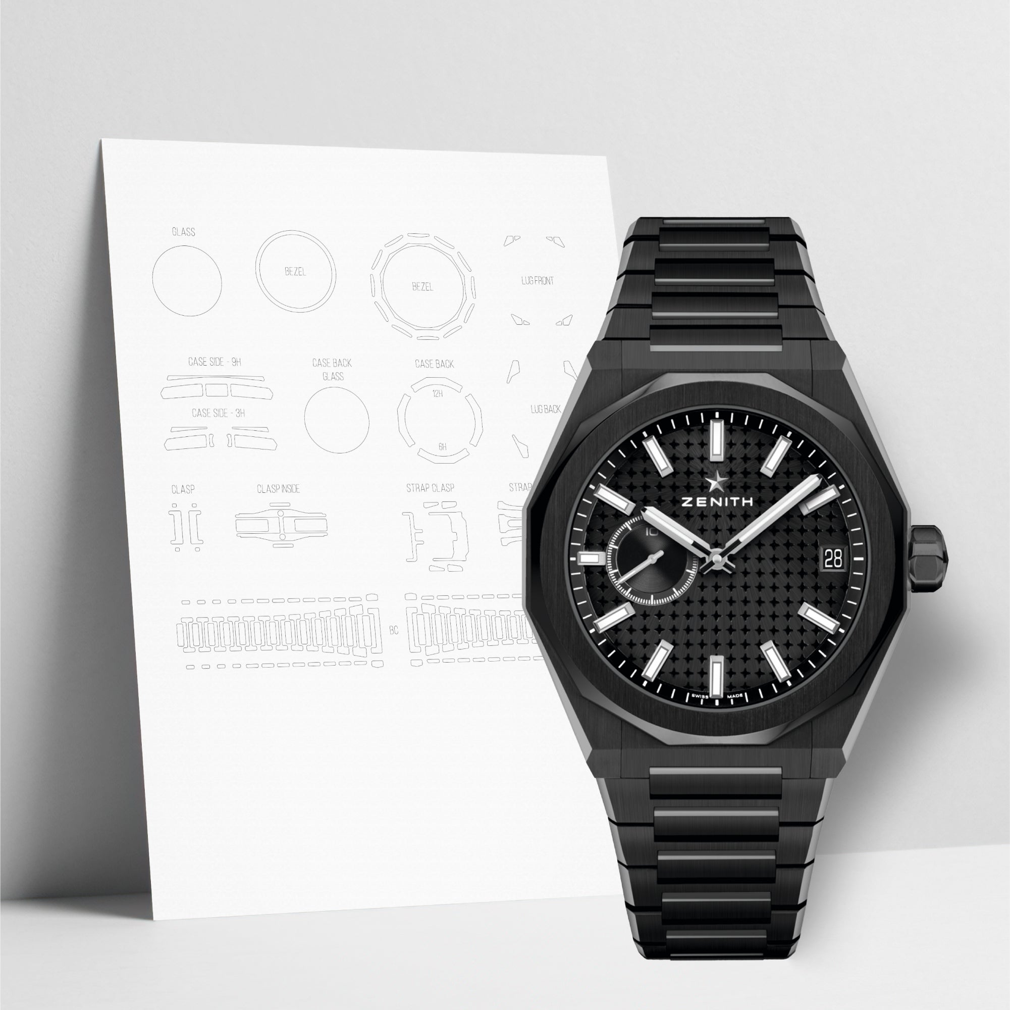 WATCHSHELL ZENITH DEFY 49.9300.3620/21.I001 41MM PROTECTIVE FILM