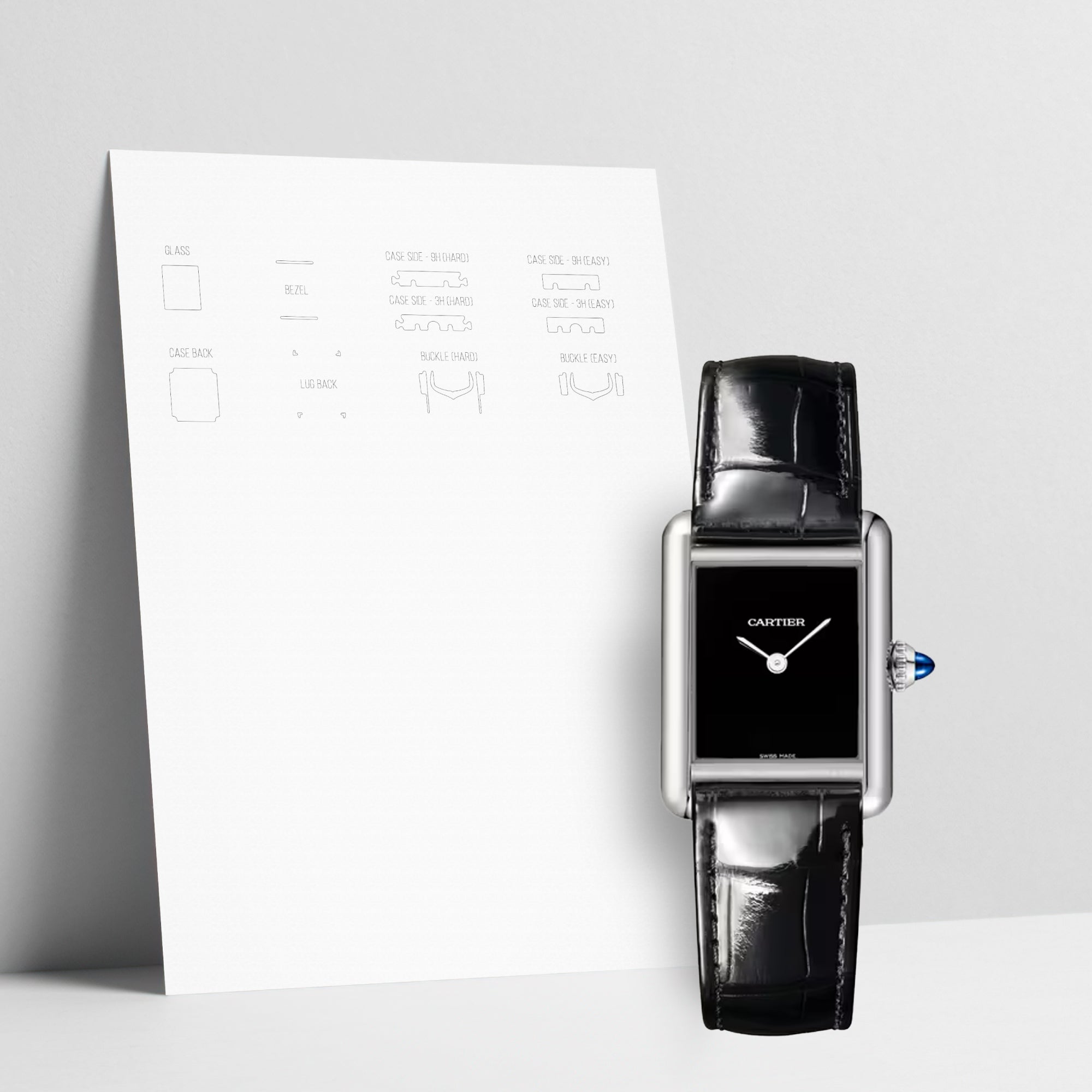 WATCHSHELL CARTIER TANK WSTA0071 SMALL PROTECTIVE FILM