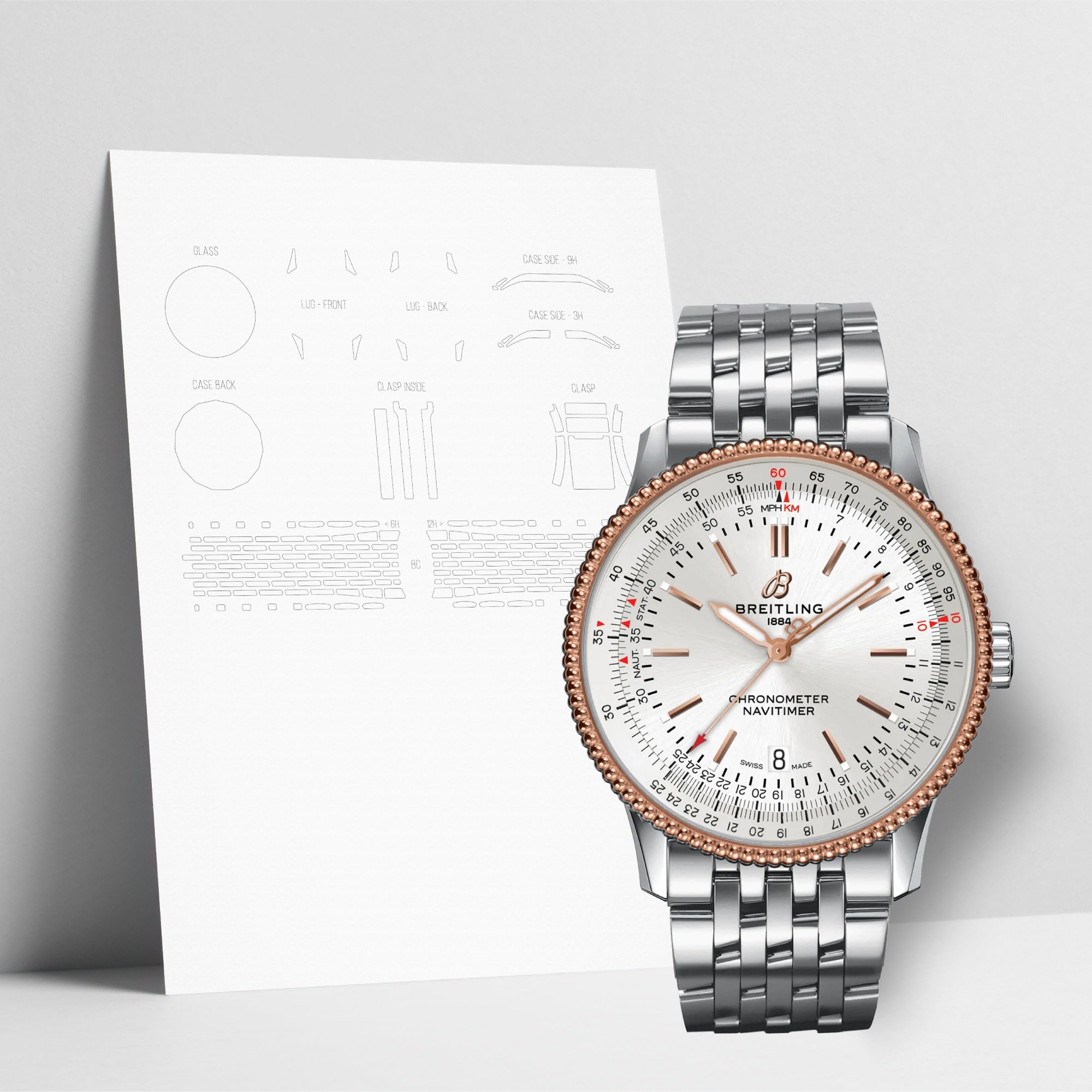 WATCHSHELL BREITLING NAVITIMER U17326211G1A1 41MM PROTECTIVE FILM