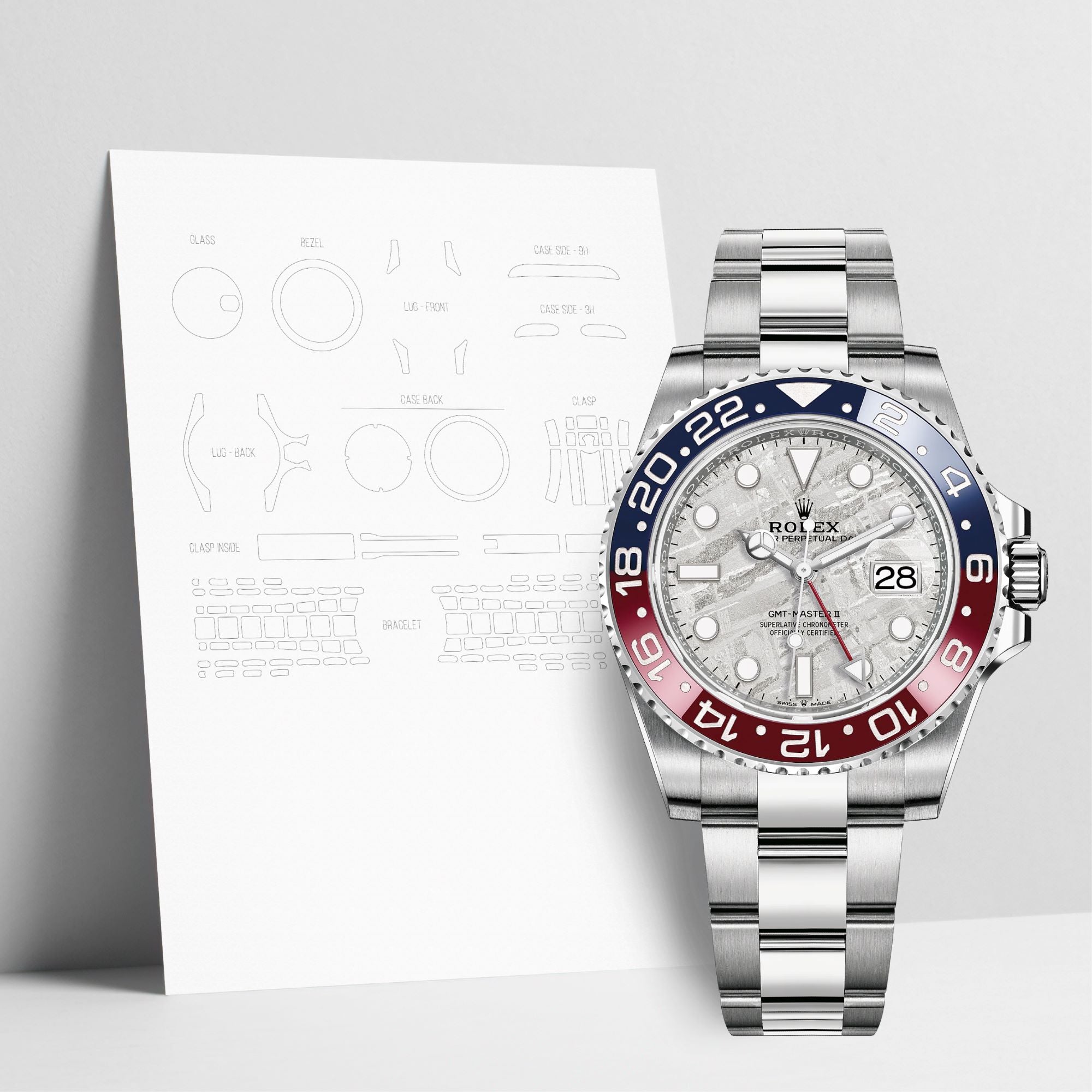 WATCHSHELL ROLEX GMT-MASTER II 126719BLRO 40MM OYSTER PROTECTIVE FILM