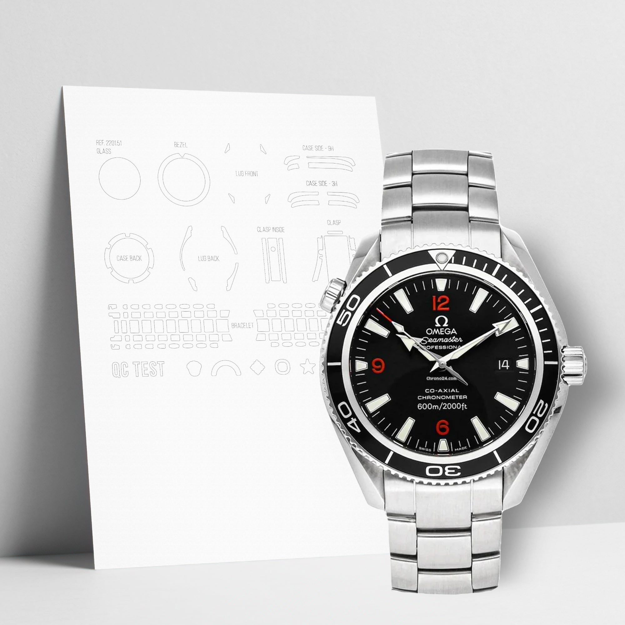 WATCHSHELL OMEGA PLANET OCEAN 2201.51.00 42MM PROTECTIVE FILM