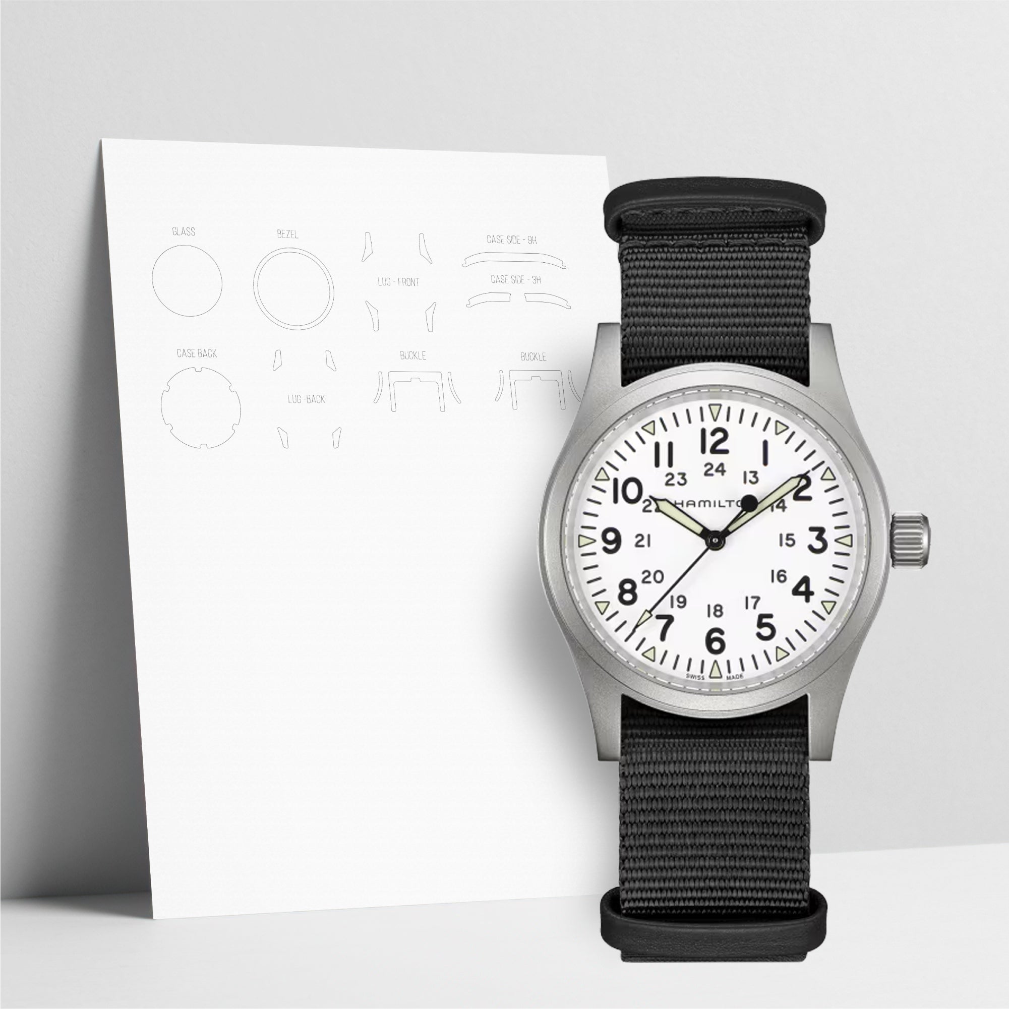 WATCHSHELL HAMILTON KHAKI FIELD H69439910 38MM PROTECTIVE FILM