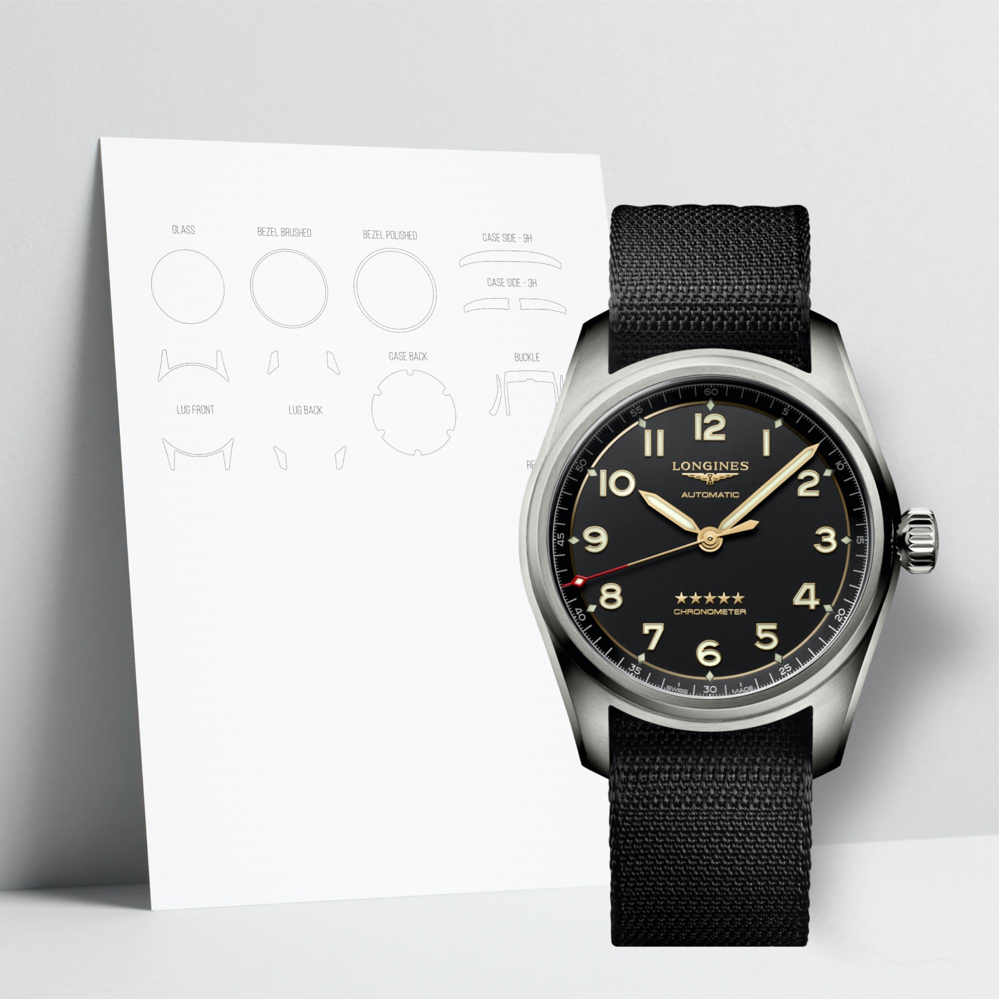 WATCHSHELL LONGINES SPIRIT L3.810.1.53.2 40MM PROTECTIVE FILM