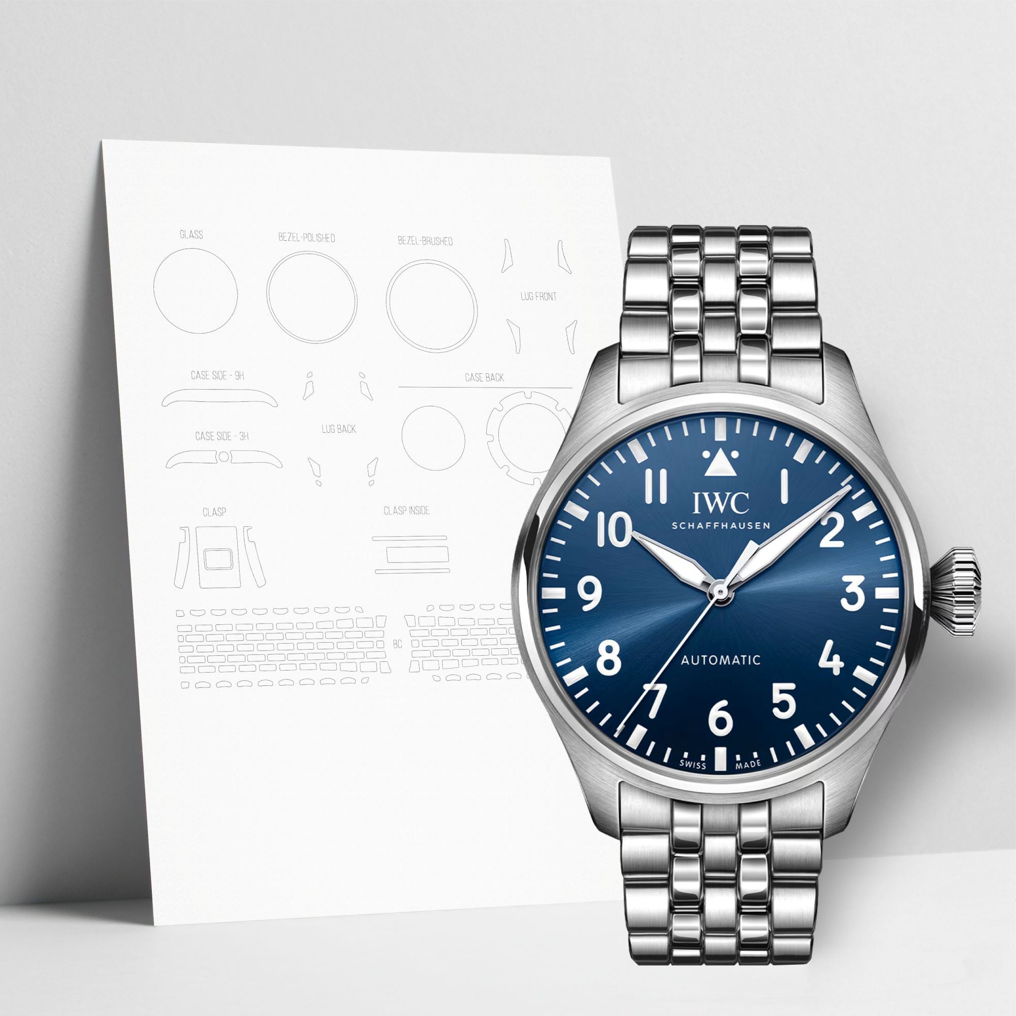 WATCHSHELL IWC PILOT'S WATCH IW329304 43MM PROTECTIVE FILM